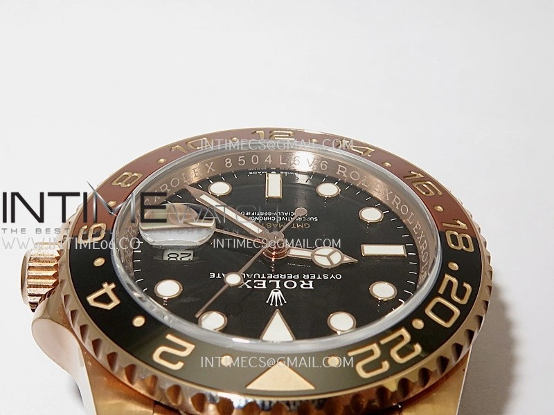 GMT Master II 126715 CHNR RG ARF 1:1 Best Edition Black Dial On RG Bracelet DD3285 CHS