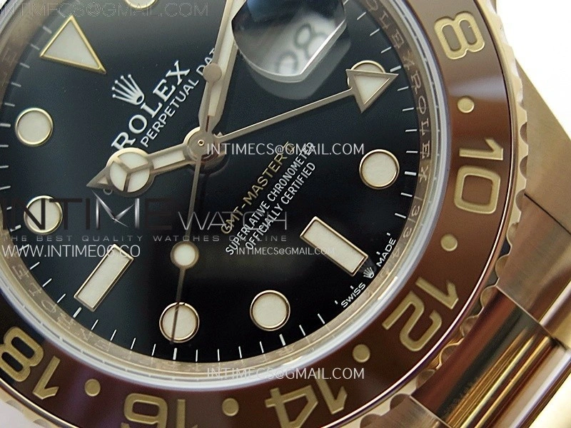 GMT Master II 126715 CHNR RG AR+F 1:1 Best Edition Black Dial on RG Bracelet DD3285 CHS