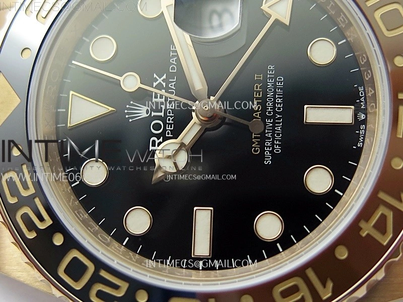 GMT Master II 126715 CHNR RG AR+F 1:1 Best Edition Black Dial on RG Bracelet DD3285 CHS