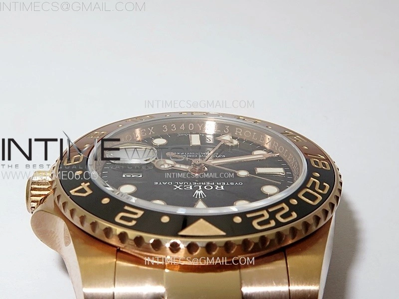 GMT Master II 126715 CHNR RG AR+F 1:1 Best Edition Black Dial on RG Bracelet DD3285 CHS