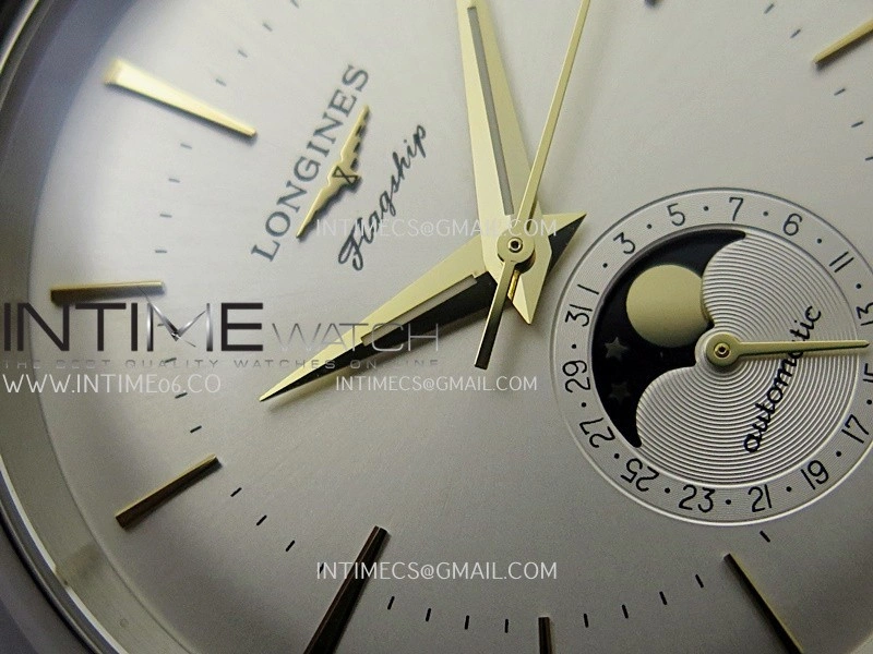 Master Moonphase SS APSF 1:1 Best Edition Silver Dial On Brown Leather Strap AL899