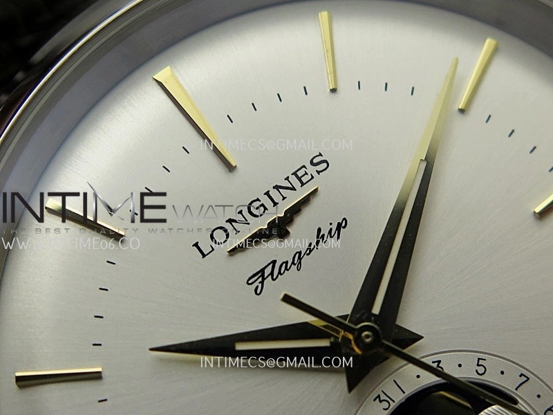 Master Moonphase SS APSF 1:1 Best Edition Silver Dial On Brown Leather Strap AL899