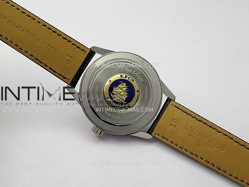 Master Moonphase SS APSF 1:1 Best Edition Silver Dial On Brown Leather Strap AL899