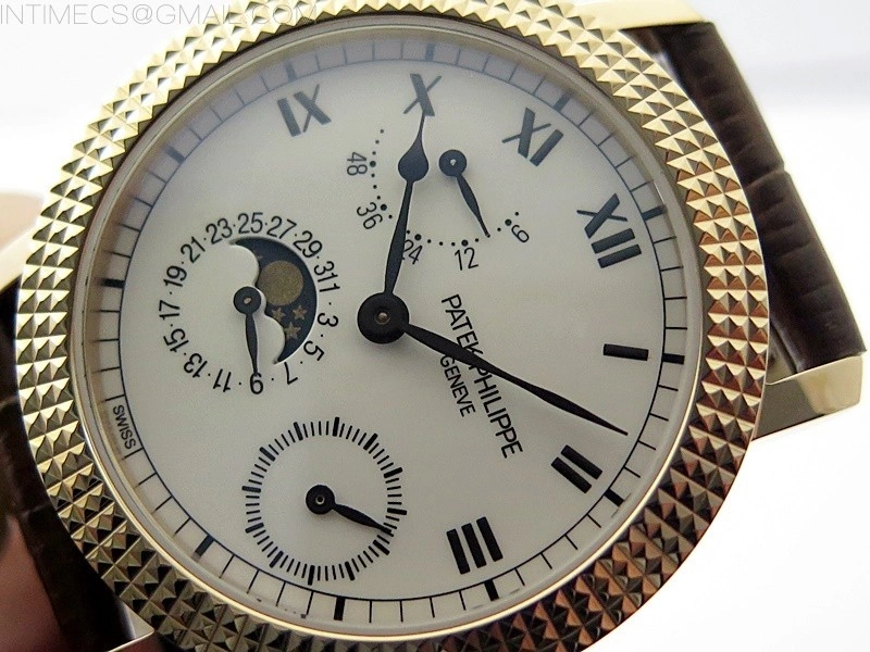 Calatrava 5057 Cortina Watch 50th Anniversary RG 3EF Best Edition White Dial on Brown Leather Strap A240