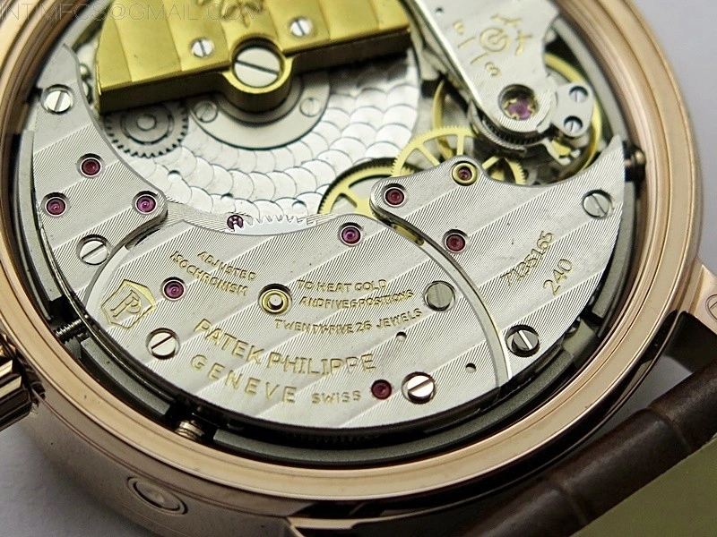 Calatrava 5057 Cortina Watch 50th Anniversary RG 3EF Best Edition White Dial on Brown Leather Strap A240
