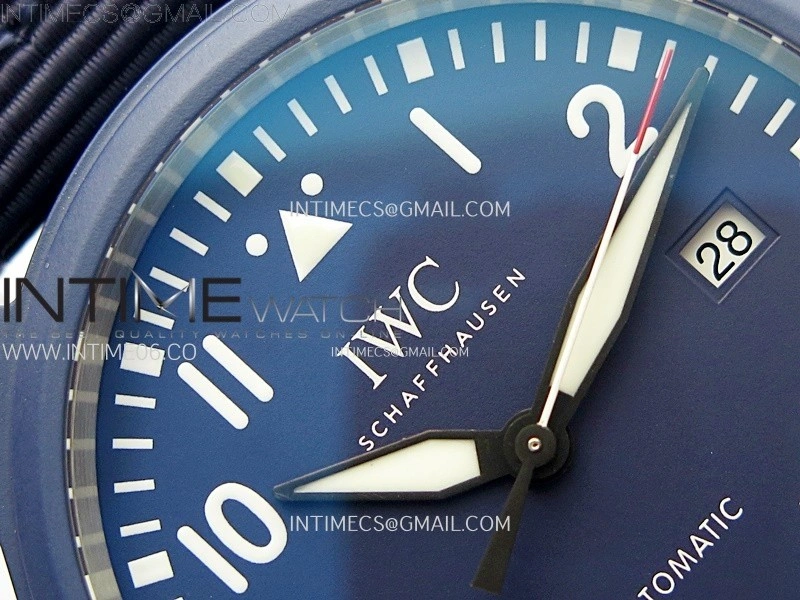 Pilot’s Watch Laureus Blue Ceramic IW328101 ZF 1:1 Best Edition on Blue Nylon Strap A32111