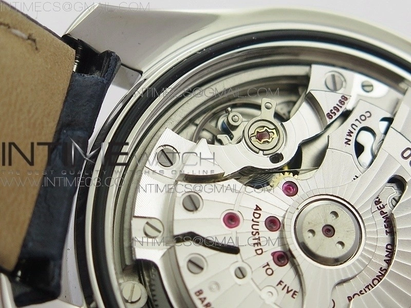 SpeedMaster MoonWatch SS V2 OMF 1:1 Best Edition Black Dial Red Words on Black Leather Strap A9300