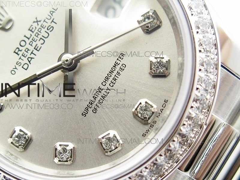DateJust 28mm SS Diamond Bezel BP Best Edition Silver Dial on SS Bracelet ETA2671