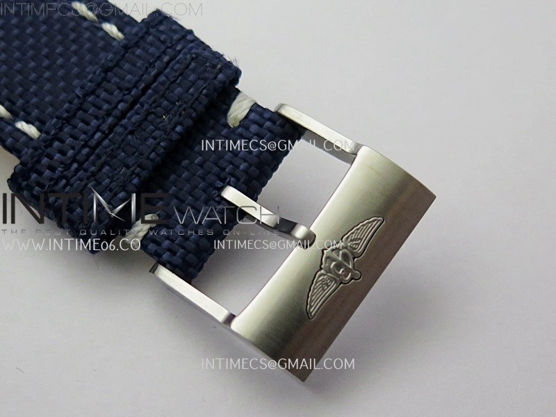 Avenger Automatic 43mm SS TF 1:1 Best Edition Blue Dial Stick Marker on Blue Nylon Strap A2824