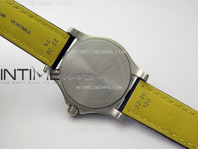 Avenger Automatic 43mm SS TF 1:1 Best Edition Blue Dial Stick Marker on Blue Nylon Strap A2824