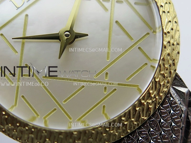 La D de Dior Satine 25mm SS YG 8848F 1:1 Best Edition White MOP Dial On SS bracelet Swiss Quartz