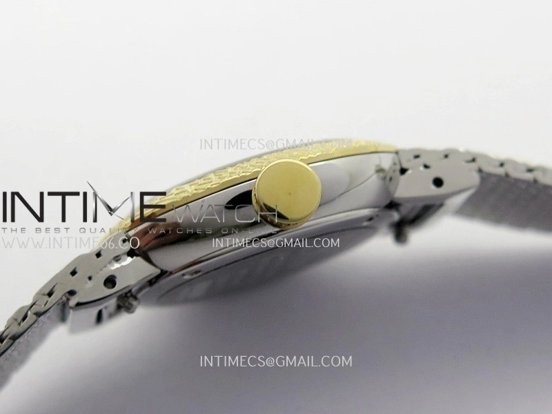 La D de Dior Satine 25mm SS YG 8848F 1:1 Best Edition White MOP Dial On SS bracelet Swiss Quartz
