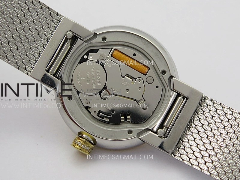 La D de Dior Satine 25mm SS YG 8848F 1:1 Best Edition White MOP Dial On SS bracelet Swiss Quartz