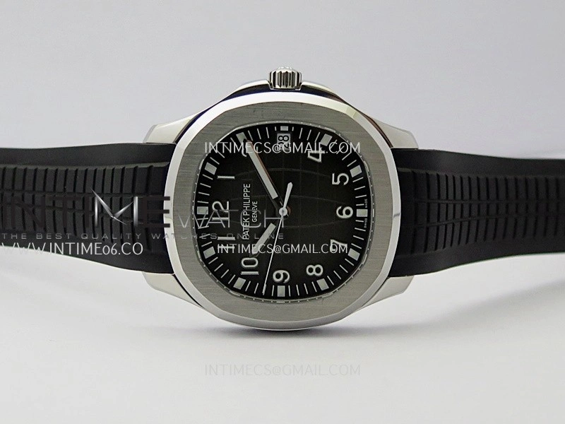 Aquanaut 5167 SS 3KF Best Edition Gray Dial on Black Rubber Strap A324 Super Clone V2