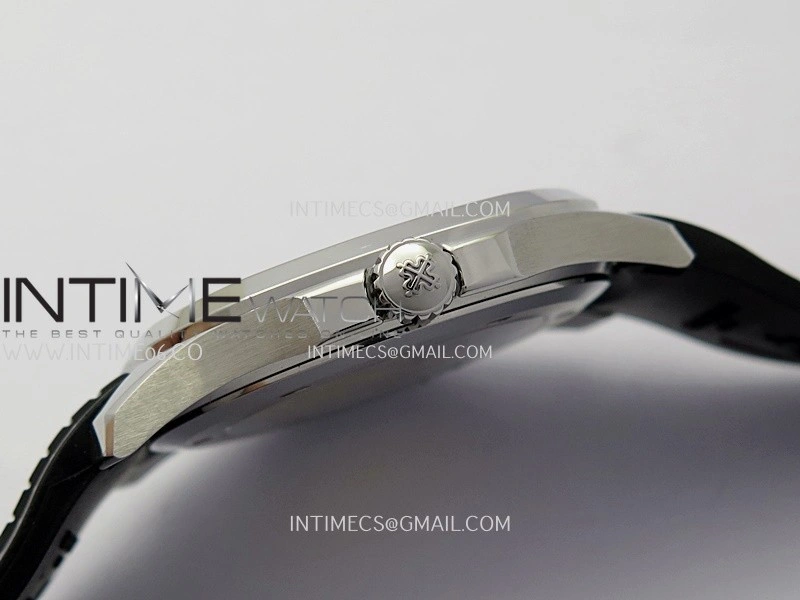 Aquanaut 5167 SS 3KF Best Edition Gray Dial on Black Rubber Strap A324 Super Clone V2