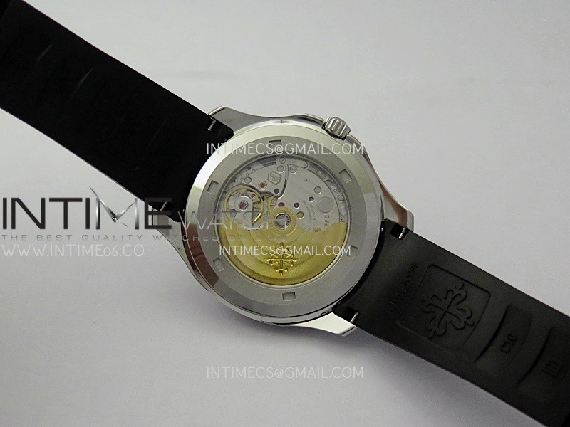 Aquanaut 5167 SS 3KF Best Edition Gray Dial on Black Rubber Strap A324 Super Clone V2