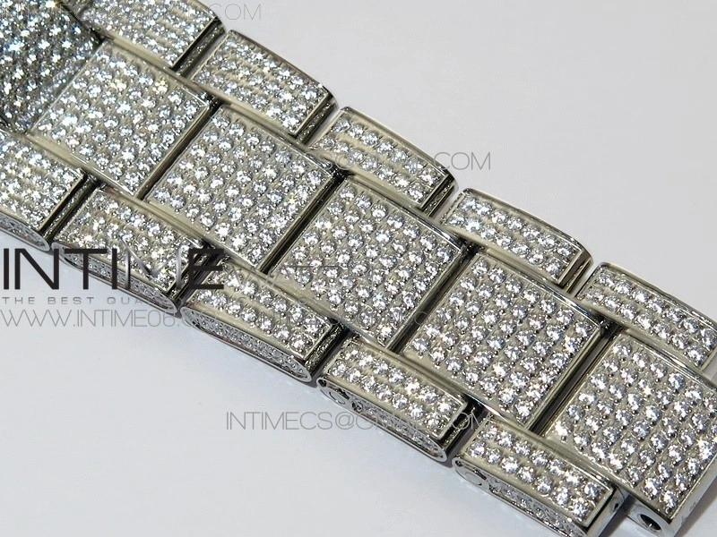 DateJust 41 126334 904 Full Paved Diamonds BP Best Edition Black Dial Sticks Markers on Oyster Bracelet A2824