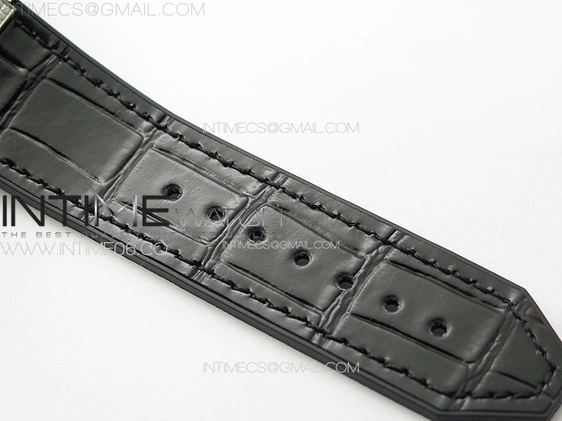 Classic Fusion 42mm SS Paved Diamonds Case And Bezel B50F Paved Diamonds Dial On Black Gummy Strap A2892