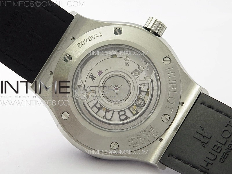 Classic Fusion 42mm SS Paved Diamonds Case And Bezel B50F Paved Diamonds Dial On Black Gummy Strap A2892