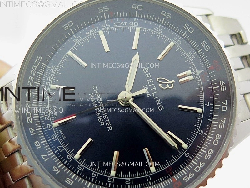 Navitimer 1 Automatic 41mm SS BLSF 1:1 Best Edition Blue Dial on SS Bracelet A2824
