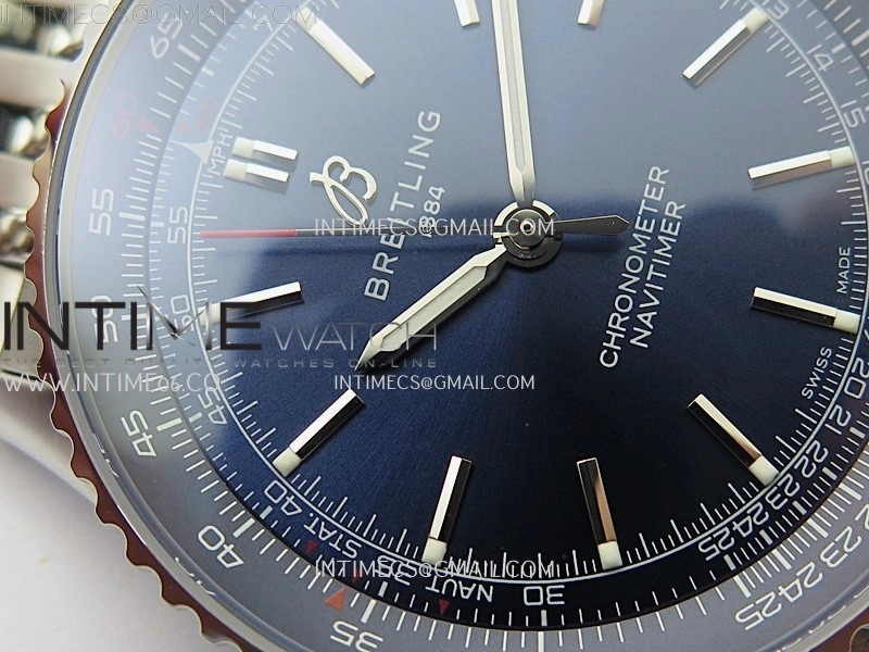 Navitimer 1 Automatic 41mm SS BLSF 1:1 Best Edition Blue Dial on SS Bracelet A2824