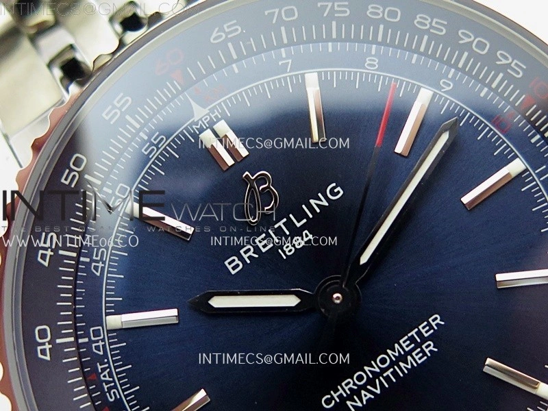 Navitimer 1 Automatic 41mm SS BLSF 1:1 Best Edition Blue Dial on SS Bracelet A2824