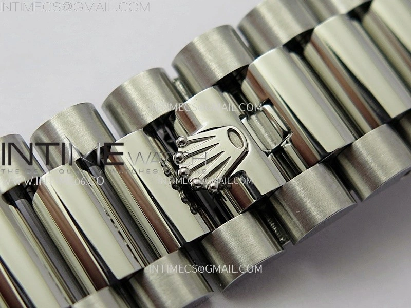 Daydate 128239 36mm Colour Jigsaw Puzzle SS QHF Best Edition Turquoise Blue Dial on SS President Bracelet A2834
