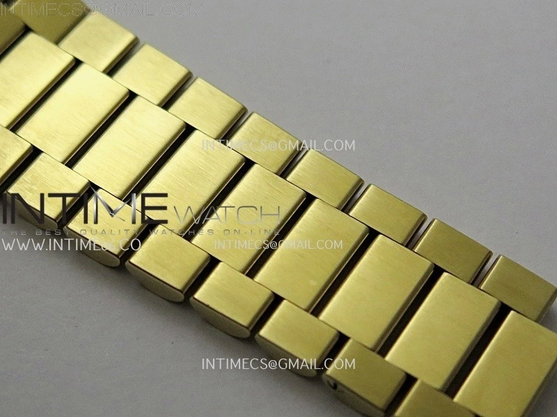 Daydate 128238 36mm Colour Jigsaw Puzzle YG QHF Best Edition Turquoise Blue Dial on YG President Bracelet A2834