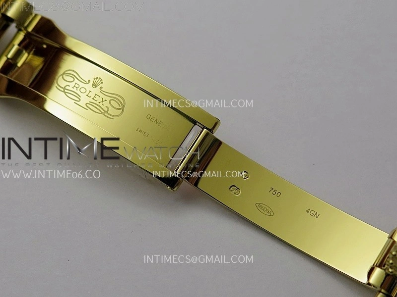 Daydate 128238 36mm Colour Jigsaw Puzzle YG QHF Best Edition Turquoise Blue Dial on YG President Bracelet A2834