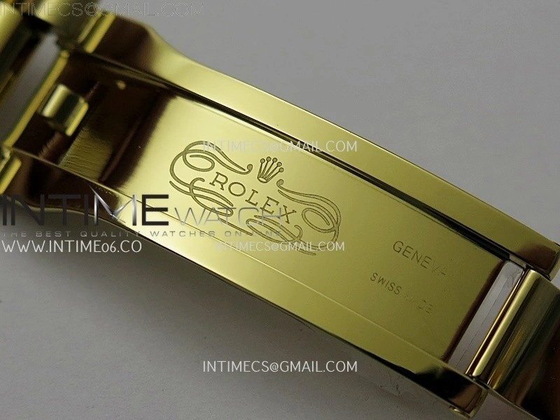 Daydate 128238 36mm Colour Jigsaw Puzzle YG QHF Best Edition Turquoise Blue Dial on YG President Bracelet A2834