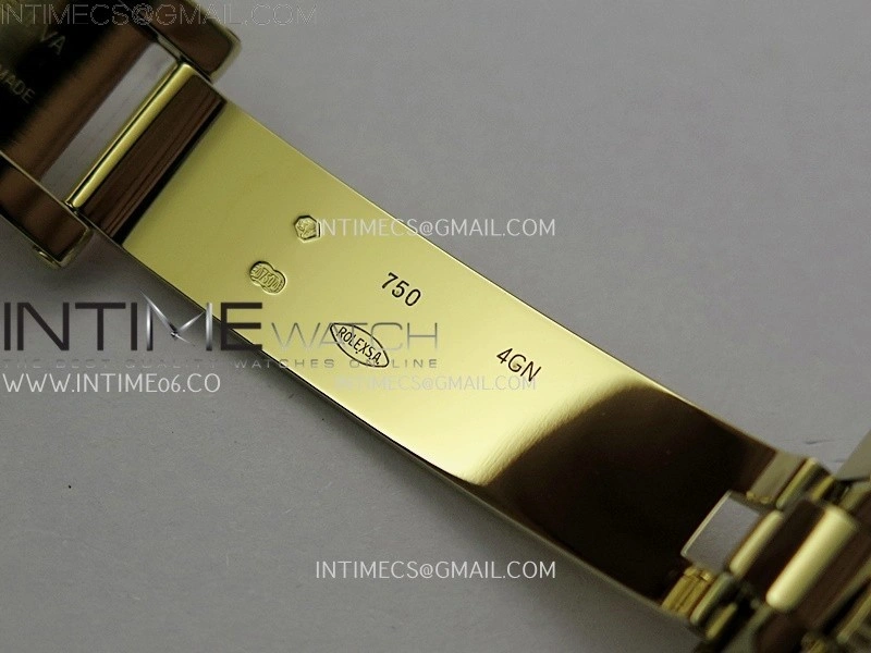 Daydate 128238 36mm Colour Jigsaw Puzzle YG QHF Best Edition Turquoise Blue Dial on YG President Bracelet A2834