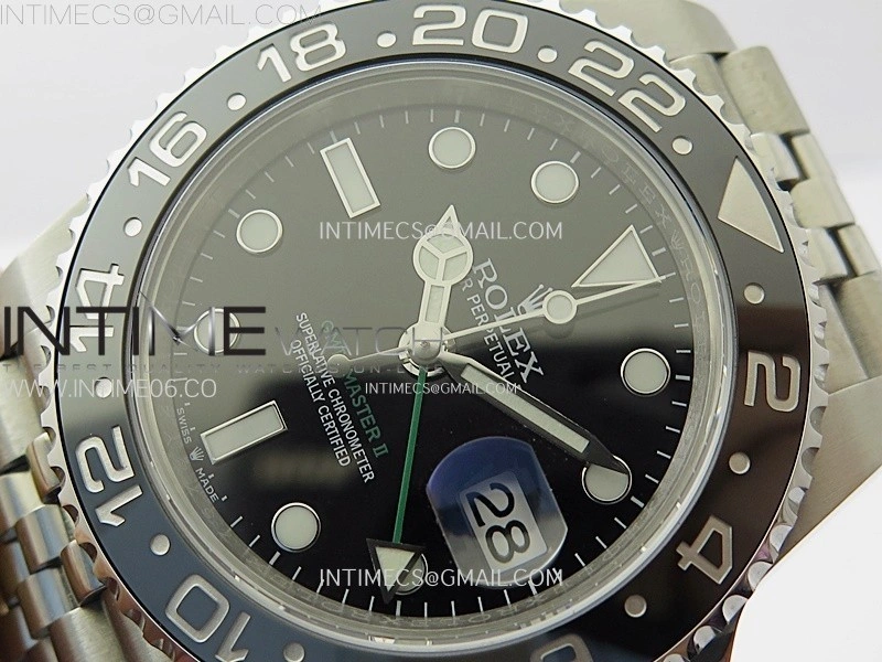 GMT-Master II 126710 GRNR Black Gray Ceramic 904L SS 3EF 1:1 Best Edition Black Dial On Jubliee Bracelet VR3285 CHS