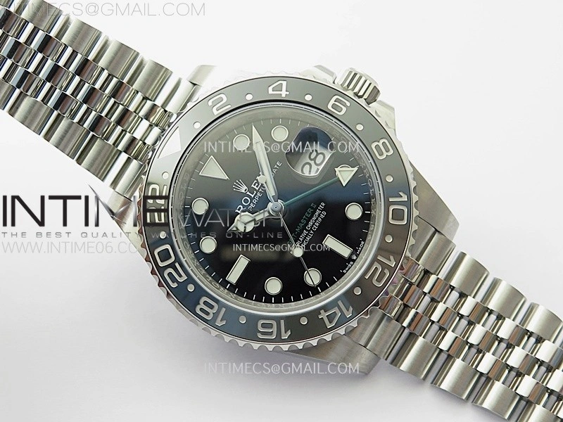 GMT-Master II V2 126710 GRNR Black Gray Ceramic 904L SS AR+F 1:1 Best Edition Black Dial on Jubilee Bracelet DD3285 CHS