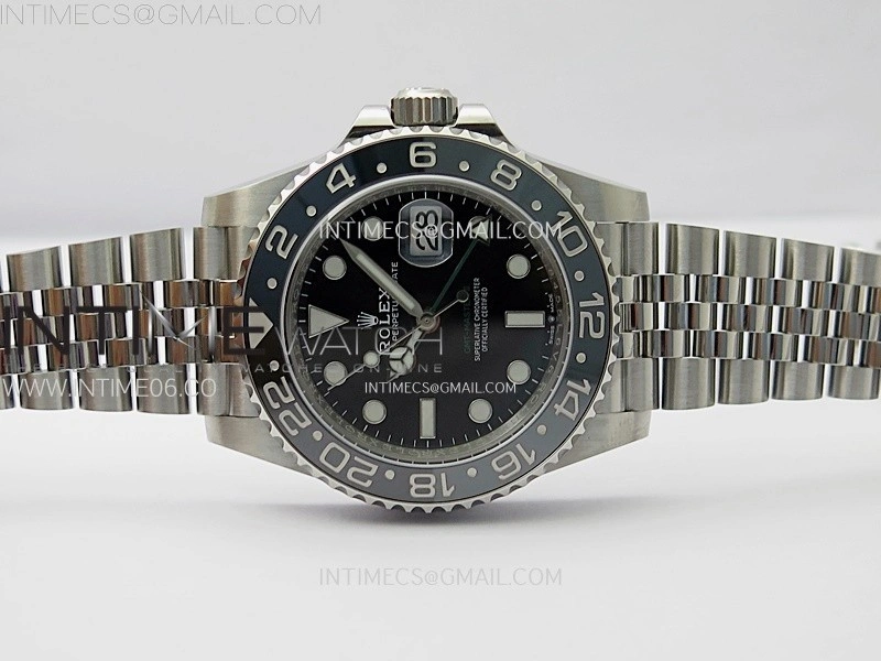 GMT-Master II V2 126710 GRNR Black Gray Ceramic 904L SS AR+F 1:1 Best Edition Black Dial on Jubilee Bracelet DD3285 CHS