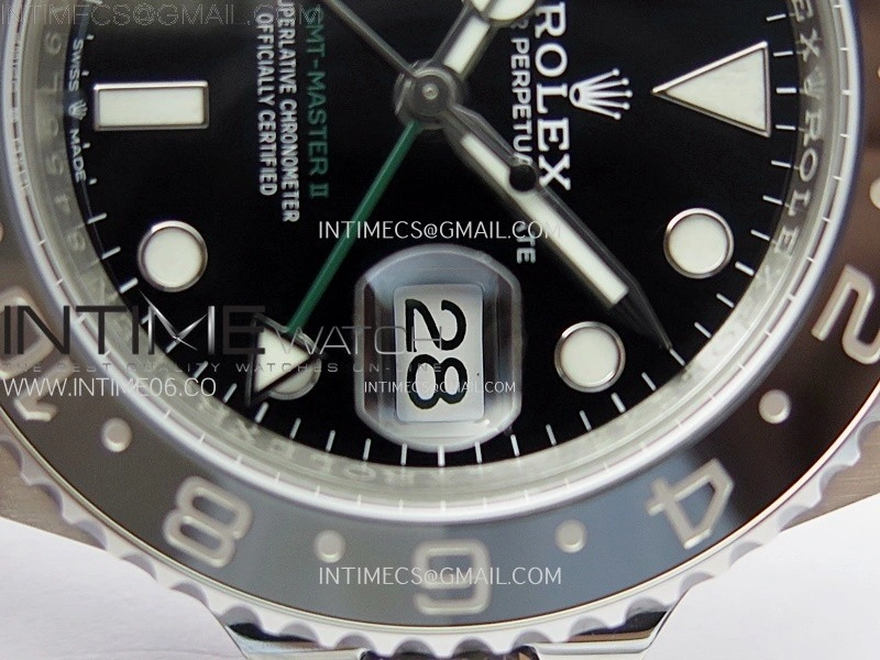GMT-Master II V2 126710 GRNR Black Gray Ceramic 904L SS AR+F 1:1 Best Edition Black Dial on Jubilee Bracelet DD3285 CHS