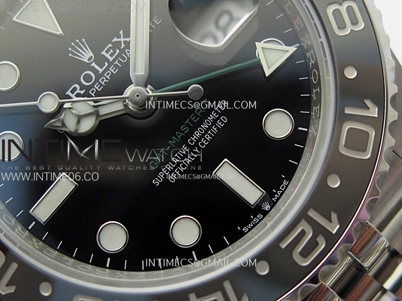 GMT-Master II V2 126710 GRNR Black Gray Ceramic 904L SS AR+F 1:1 Best Edition Black Dial on Jubilee Bracelet DD3285 CHS
