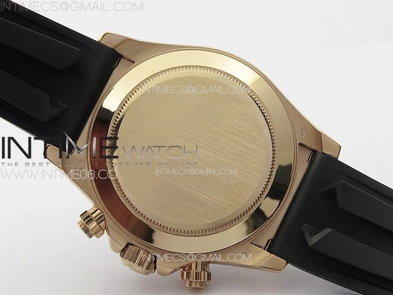 Daytona 116518LN RG APSF Meteorite Dial Sticks Markers On Rubber Strap Slim A7750
