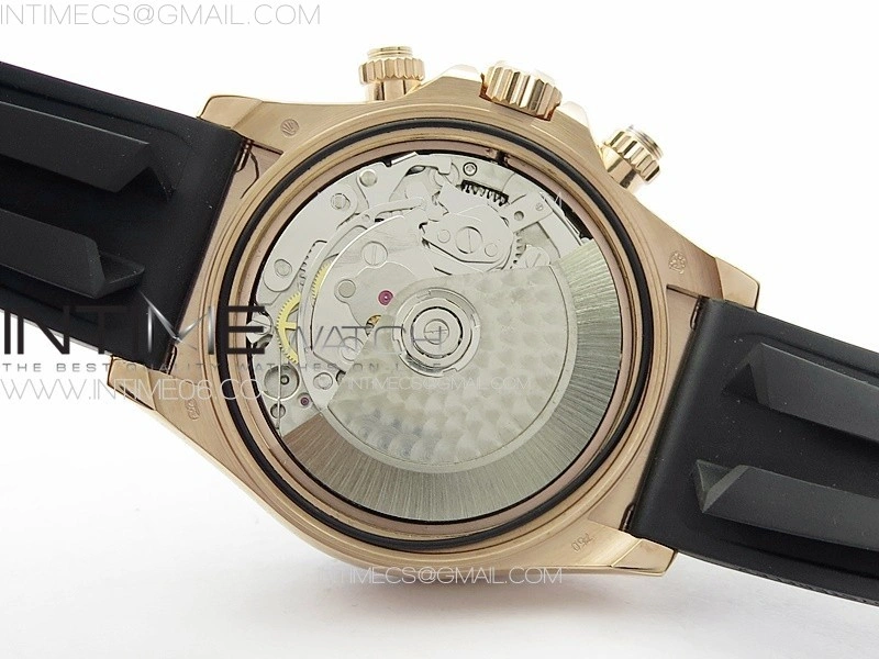 Daytona 116518LN RG APSF Meteorite Dial Sticks Markers On Rubber Strap Slim A7750