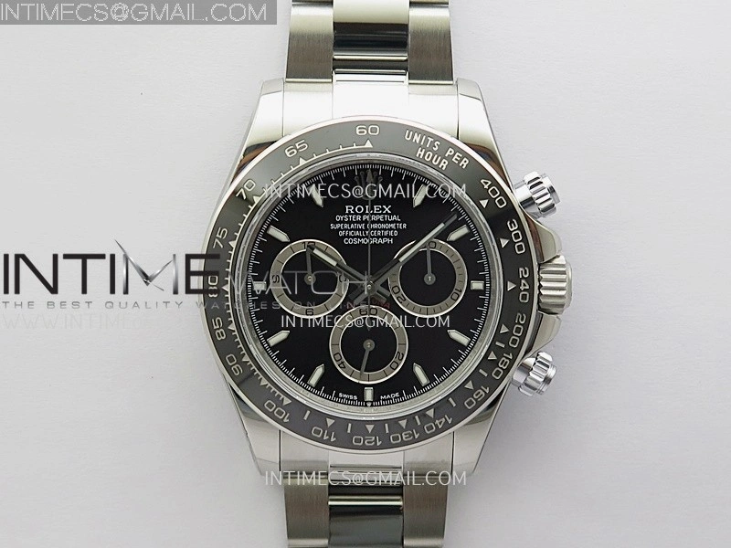 Daytona 126500 UFO 904L Steel SS 1:1 Best Edition Black Dial On SS Bracelet UF4131