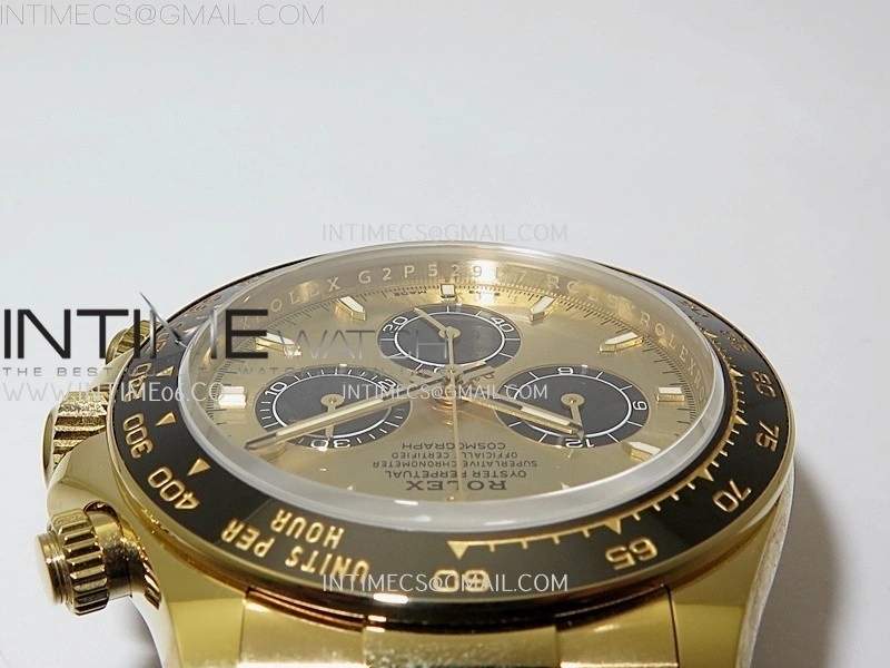 Daytona 126518 YG AR+F 1:1 Best Edition Gold Dial on Oysterflex Rubber Strap SA4131