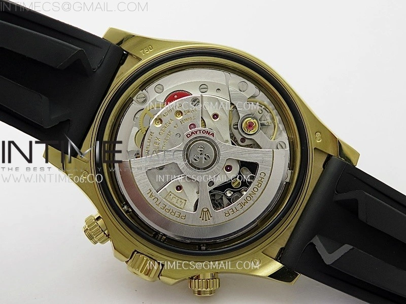 Daytona 126518 YG AR+F 1:1 Best Edition Gold Dial on Oysterflex Rubber Strap SA4131