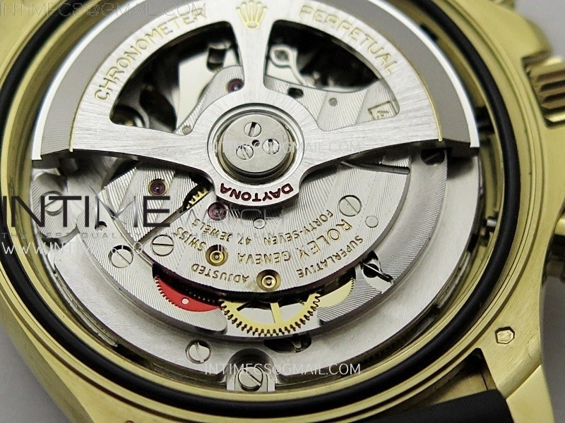 Daytona 126518 YG AR+F 1:1 Best Edition Gold Dial on Oysterflex Rubber Strap SA4131