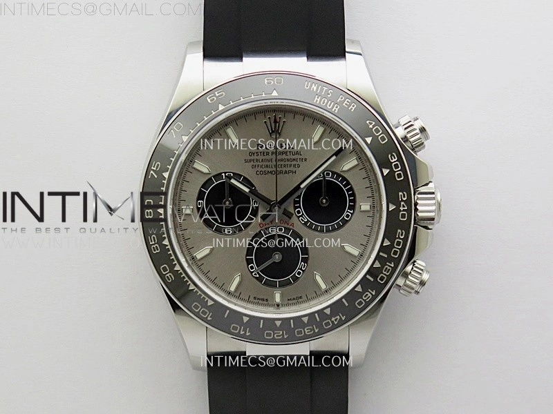 Daytona 126519 SS AR+F 1:1 Best Edition Gray Dial on Oysterflex Rubber Strap SA4131