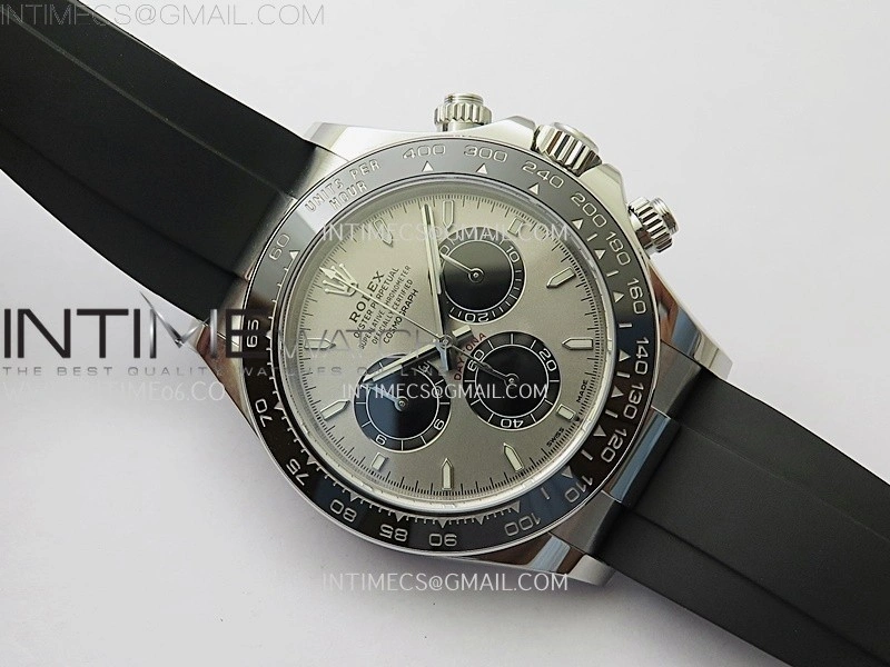 Daytona 126519 SS AR+F 1:1 Best Edition Gray Dial on Oysterflex Rubber Strap SA4131