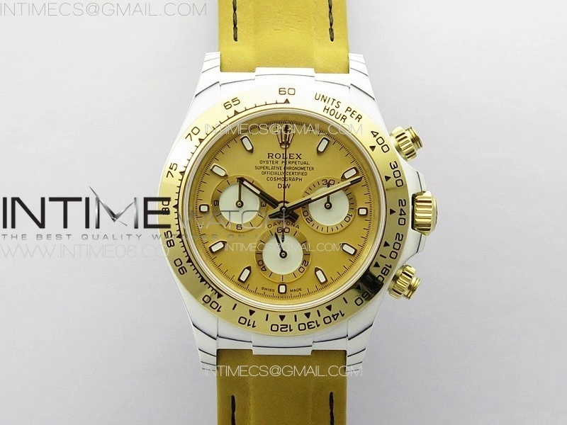 Daytona DIW White Carbon YG DIWF Best Edition Gold Dial on Black Nylon Strap A7750