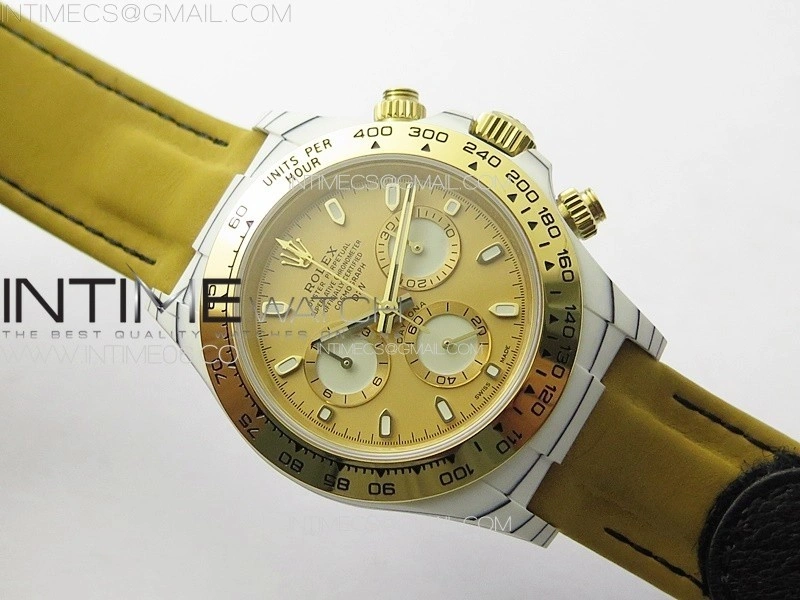 Daytona DIW White Carbon YG DIWF Best Edition Gold Dial on Black Nylon Strap A7750