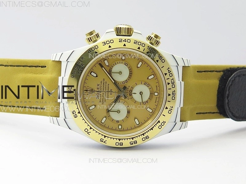 Daytona DIW White Carbon YG DIWF Best Edition Gold Dial on Black Nylon Strap A7750