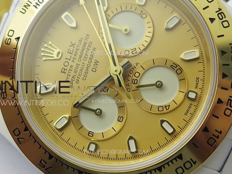 Daytona DIW White Carbon YG DIWF Best Edition Gold Dial on Black Nylon Strap A7750
