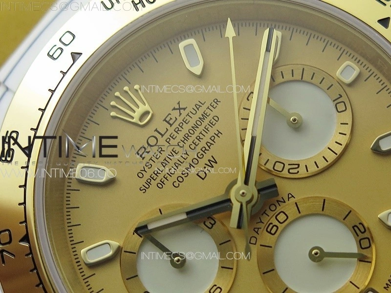 Daytona DIW White Carbon YG DIWF Best Edition Gold Dial on Black Nylon Strap A7750