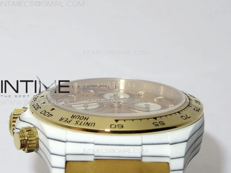 Daytona DIW White Carbon YG DIWF Best Edition Gold Dial on Black Nylon Strap A7750